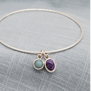 Aventurine & Charoite Bangle