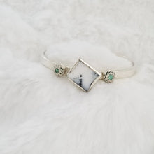 Load image into Gallery viewer, Amazonite and Dendritic Opal Cuff Bracelet
