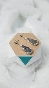 Turquoise + Dendritic Earrings