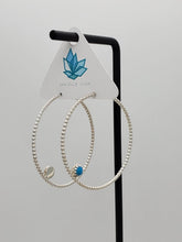 Load image into Gallery viewer, Turquoise Hoops
