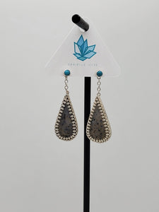 Turquoise + Dendritic Earrings