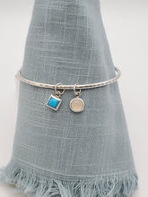 Load image into Gallery viewer, Turquoise &amp; Moonstone Textured Bangle
