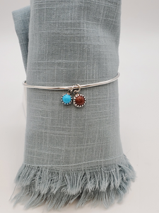 Goldstone & Turquoise Bangle