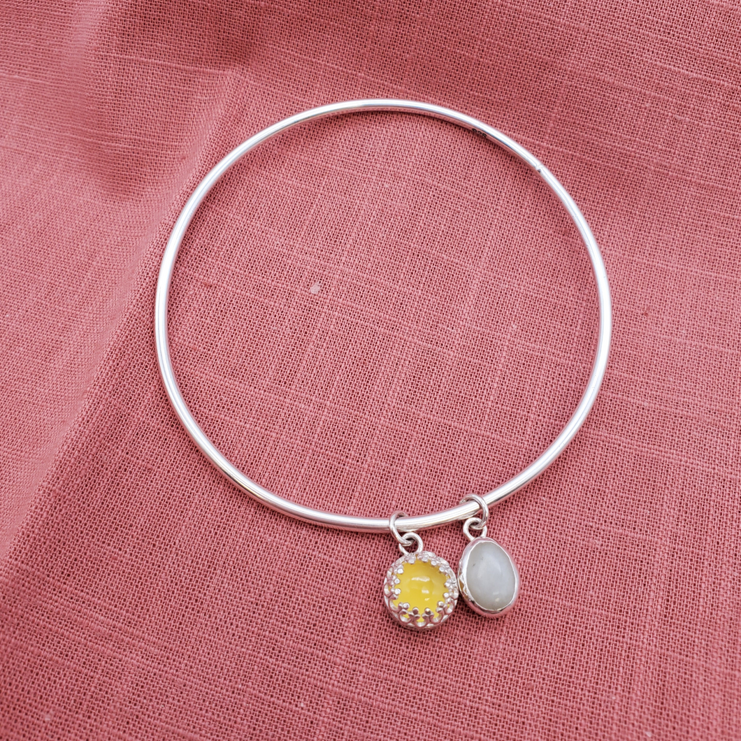 White Moonstone & Yellow Chalcedony