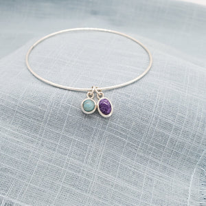 Aventurine & Charoite Bangle