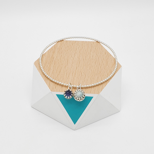 Iolite & Amazonite Bangle